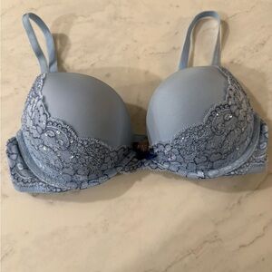 Light Blue Lace Push-Up Bra